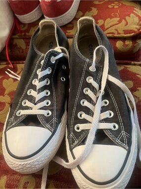 Converse Black and White Canvas Low-Top Sneakers